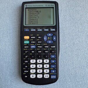 Texas Instruments TI-83 Plus Graphing Calculator Black Tested Working with Cover